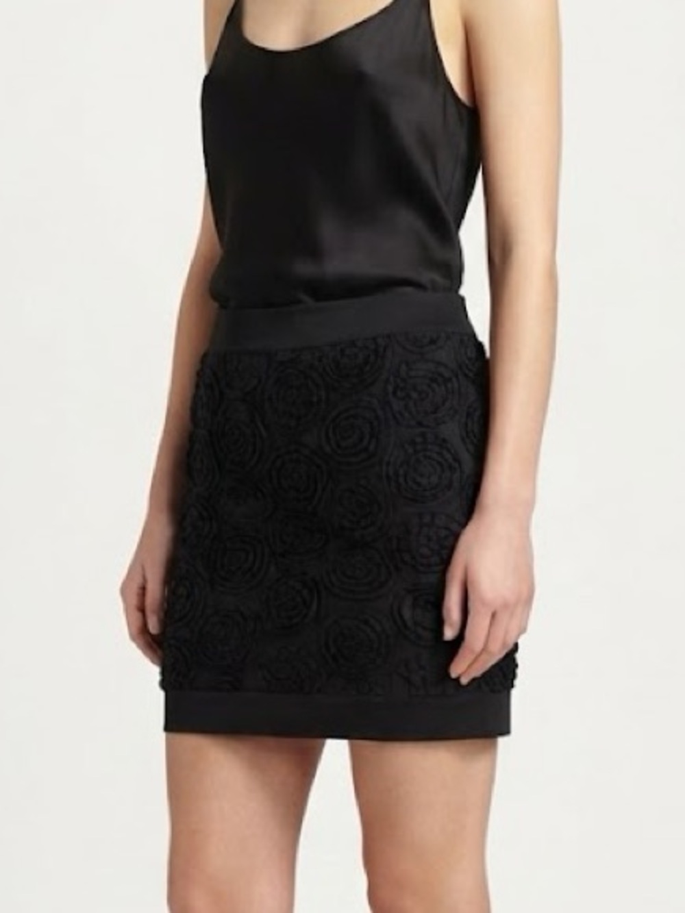 Marc by Marc Jacobs Black Rosette Mini Skirt
